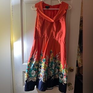 Spense Bright Coral Spring Dress